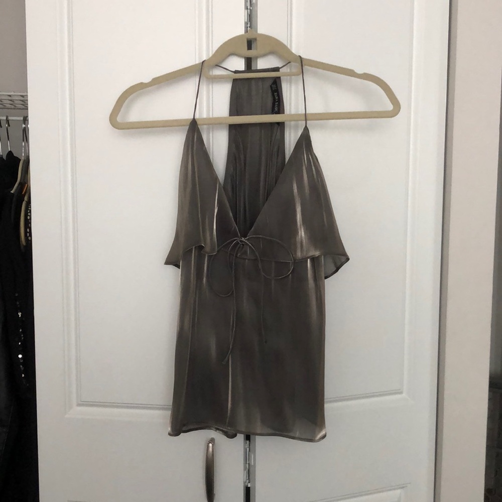 Zara green tank never worn, size S